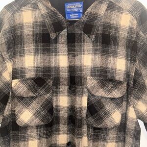 Pendleton Black and Beige Plaid Jacket